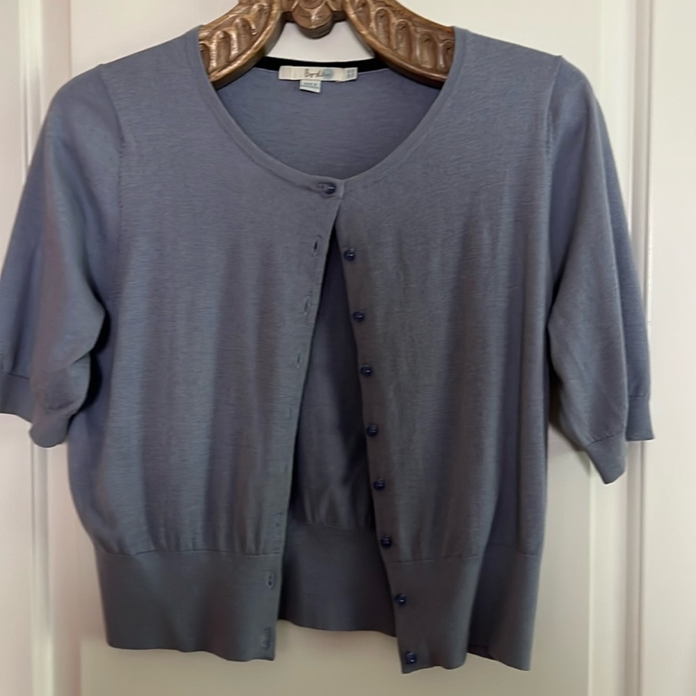 Periwinkle short sleeved cardigan
